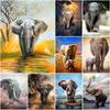 DIY Elephant 5D Diamond Painting Full Round Drill Animal  Embroidery Cross Stitch Kits Mosaic Home Decor Wall Art