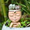 Face Flower Pot Love Style Girl Head Plant Pot Small Lady Face Planter for Succulent Indoor Outdoor Plants Desktop Centerpiece for Home Living Room