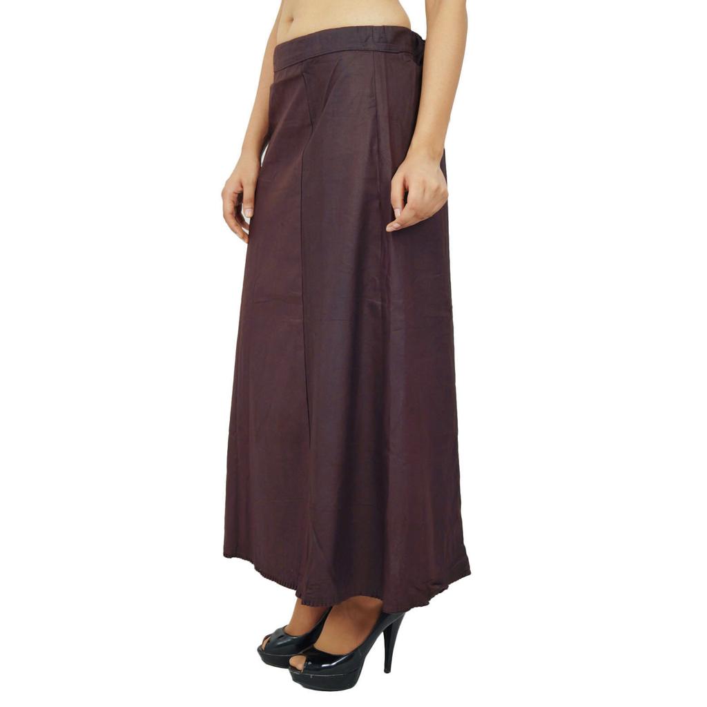 Подкладка внутренней юбки для сари Этническая индийская готовая однотонная хлопковая нижняя юбка