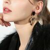 1 Pair Stud Earrings Big Decorative Acrylic Popular Dainty Leopard Pattern Female Dangle Earrings Jewelry Accessories