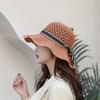 WTEMPO Hollow-out Printed Bow Women's Wide Brim Solid Color Sun Hats Elegant Casual Foldable Summer Outdoor Sunscreen Hats