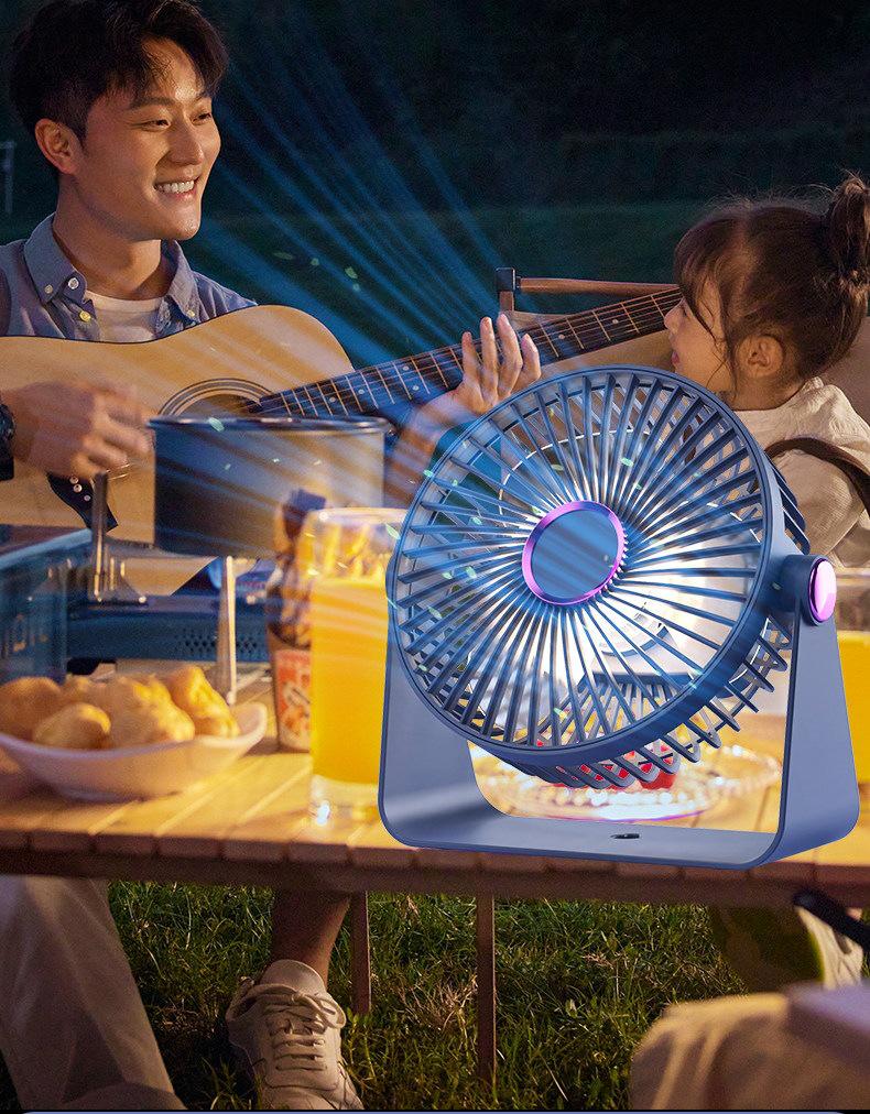 Compact Ultra-Quiet Rechargeable Desktop & Wall-Mount Fan for Office, Dorm, and Classroom Cooling