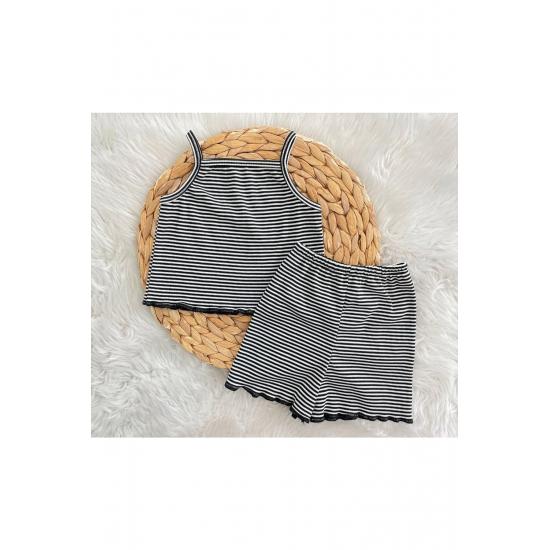 Розовый укороченный комплект для девочек