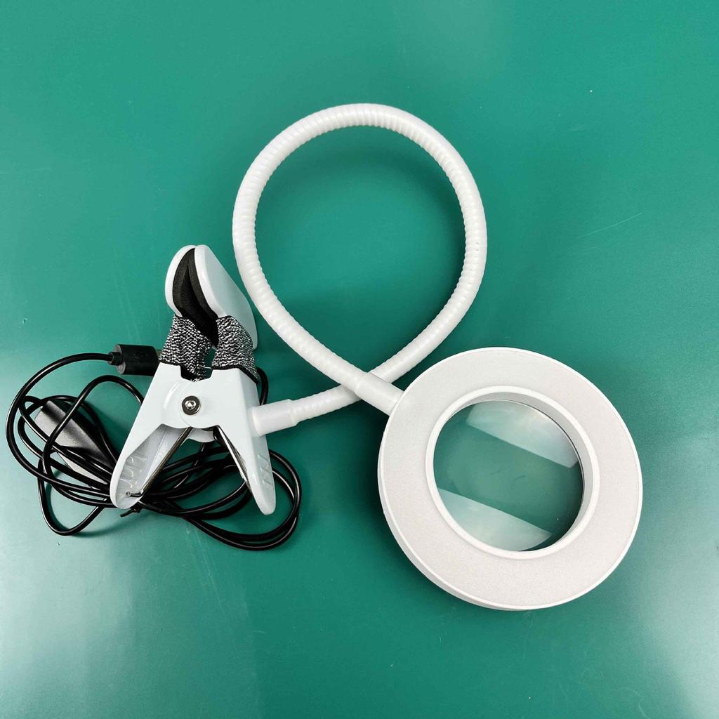 4-Inch Ring Beauty Magnifying Mirror with Clip Light for Makeup, Eyebrow Tattoo, and Fill Light.