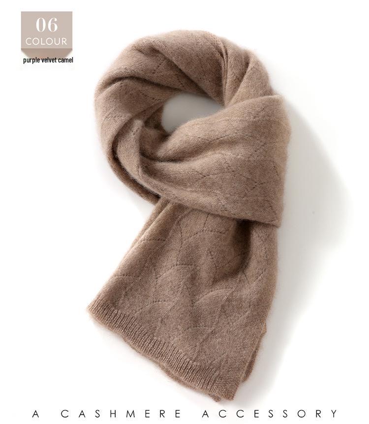 Женский вязаный шарф из козьего кашемира - Осенний/Зимний шарф-снуд