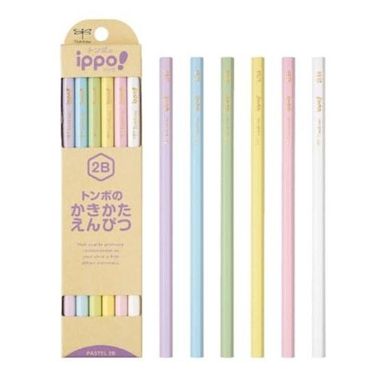 Карандаш Tombow ippo Пишущий 2B Пастельный 1 дюжина KB-KNPT01-2B