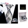 Cozy Up Ties for Men Set with Pocket Square Cufflink and Tie Clip | Necktie Handkerchief In Gift Box for Wedding