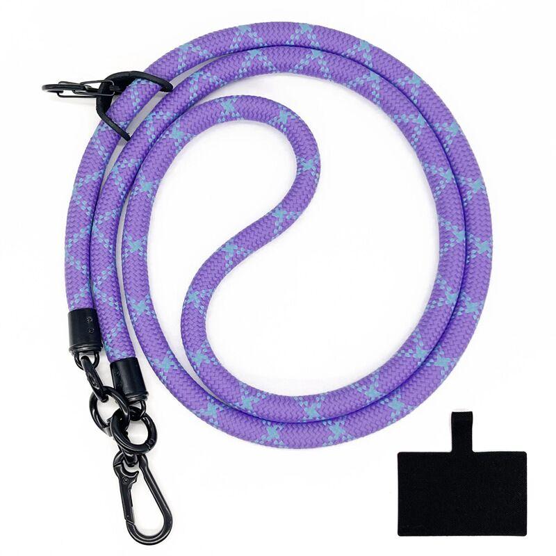 Universal Crossbody Lanyard Strap For Samsung S24 A55 A35 Phone Case Cover Sport Climbing Colorful Nylon Single Cord 120CM Rope