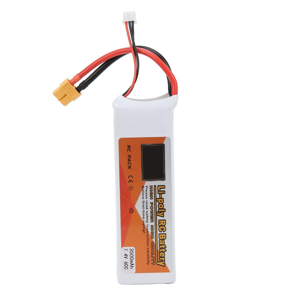 Аккумулятор LiPo 7,4 В 3500 мАч 2S 60C с разъемом XT60, перезаряжаемый для RC дрона, вертолета, модели автомобиля