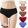 Трусы средней талии Большие размеры Женское менструальное дышащее нижнее белье Физиологическое нижнее белье Трусики