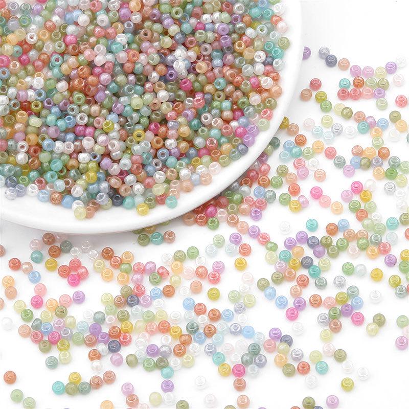 Бусины из кремового миллениума из искусственного нефрита ручной работы для изготовления браслетов, ожерелий, заколок для волос и кисточек