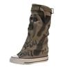 Wasteland wind niche graffiti canvas trousers boots women's 2024 new board shoes ins tide fried street middle tube pile boots