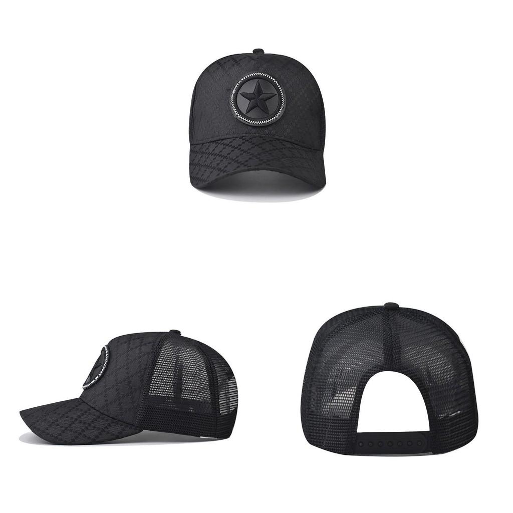 Pattern Star Cotton Baseball Hats With Curved Visor Windproof For Daily Cap