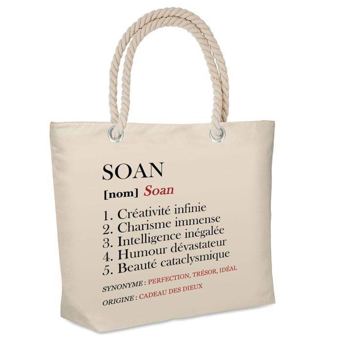 Sac de plage - PLANETEE - Soan Définition - Coton - Grande contenance - Imprimé en France