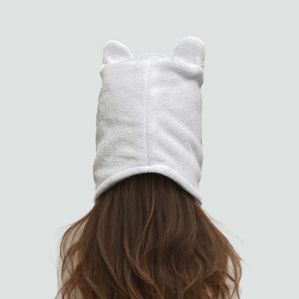 Cotton Bear Ears Balaclava Windproof Neck Warmer Hat Cozy Thermal Headwear  Winter Season