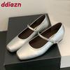 Мода Мода Ремешок с пряжкой Женские балетки Мэри Джейн Обувь с увеличивающей рост обувью Женские неглубокие Женские балетки