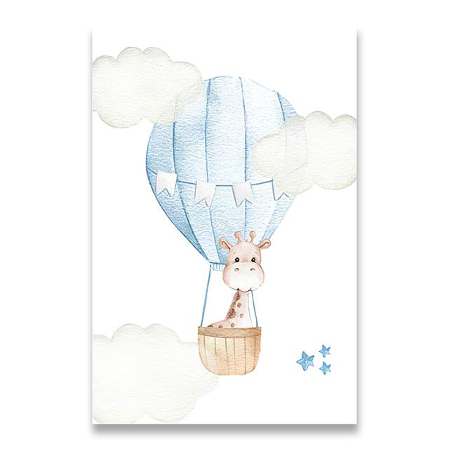 Настенная роспись для девочек, украшения для маленьких мальчиков, плакат для спальни, питомник слонов, печатное художественное оформление, живопись