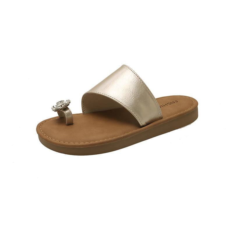 Мода 2025 Шлепанцы Женские с зажимом на пальце Летняя Повседневная Обувь Модные Женские Сандалии Новый Тренд Бренд Удобные Пляжные Туфли