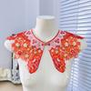 National Style Hanfu Colorful Embroidery Fake Collar Horse Dress Cheongsam Neckline Decorative Collar Flower