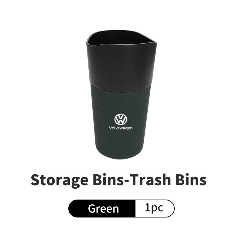 Emblems For Volkswagen VW Car Cup Shaped Trash Can Tumbled Fur Auto Storage Container Golf 4 5 6 7 Polo Jetta Sagitar Magotan Pa zf6