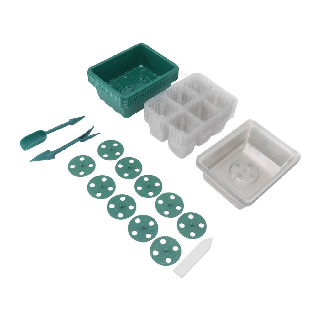 Поддон для рассады семян, пластиковый прозрачный лоток для садоводства, 6 отверстий