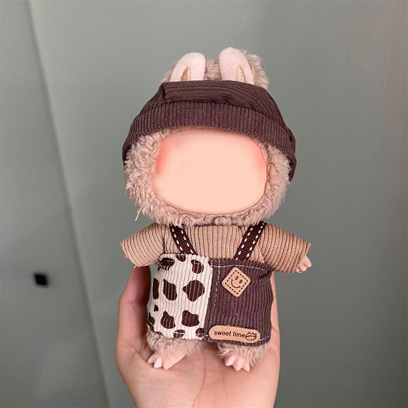 Набор украшений для кукольной одежды для 17-сантиметровой плюшевой виниловой куклы Labubu, стильный наряд, одежда, спортивный костюм для отдыха, аксессуары для наряда Labubu