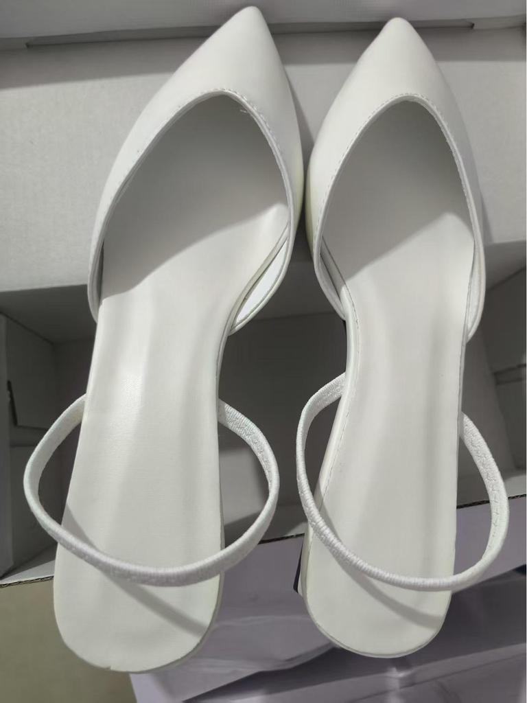 Пляжные туфли розово-красного цвета с острым носком и ремешком сзади для женщин (Размеры 34-43) - Коллекция Лето 2025