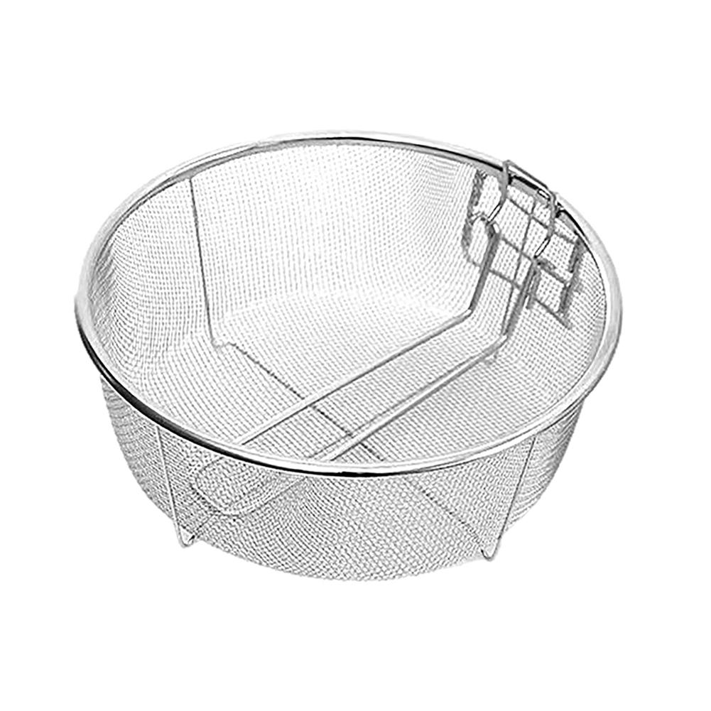 French Fries Basket Stainless Steel Fry Baskets With Handle Deep Fryer Strainer Blanching Basket Deep Fryer Skimmer
