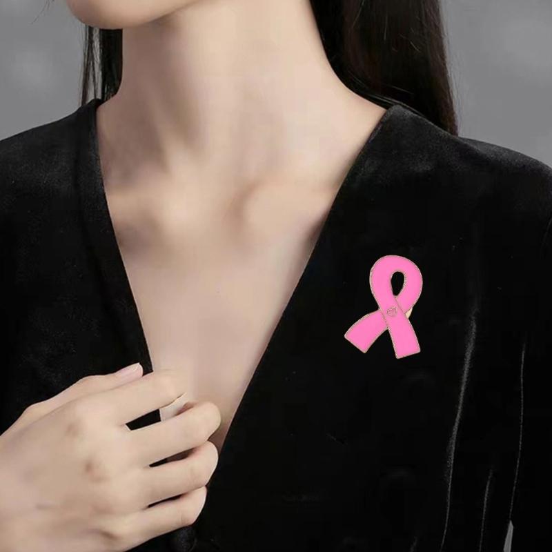 10Pcs Cancer Awareness Ribbon Pin Awareness Brooch Decorative Metal Lapel Pins For Clothing Bag Hat Costume Decoration