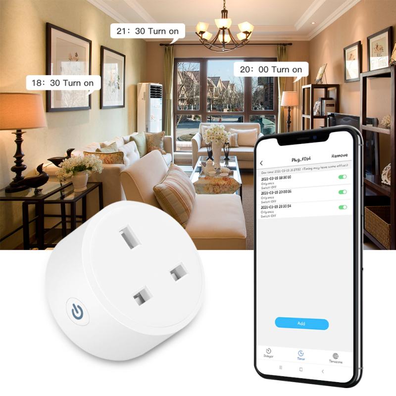 Умная вилка Corui Tuya Zigbee, стандартная розетка Великобритании, адаптер, приложение Smart Life, дистанционное управление, работает с Alexa Google Home Assistant