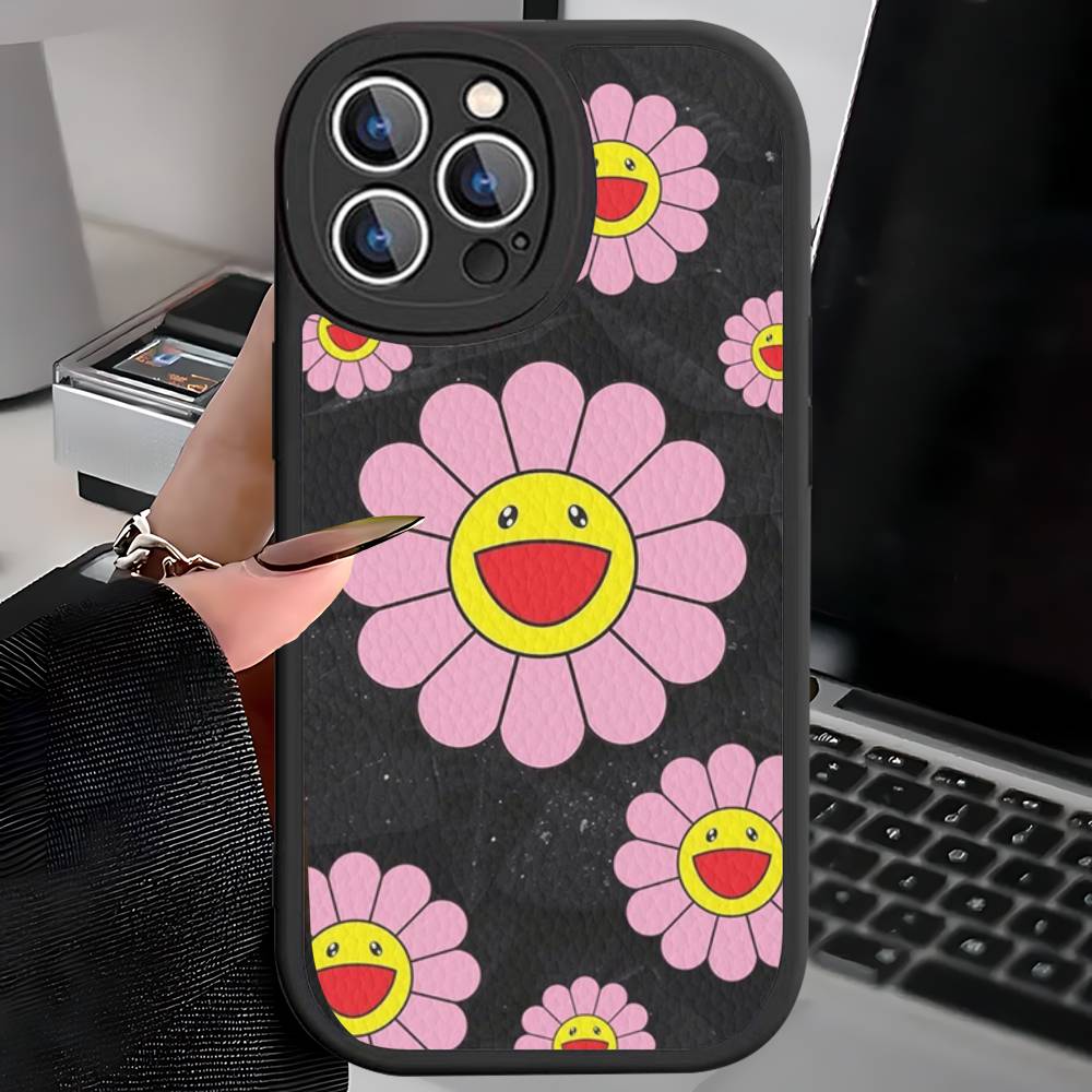 Японские Художники M-murakami T-takash Искусство Красочный Для iPhone 16 15 14 13 12 11 Pro Max Plus Ударопрочный Кожаный Мягкий Чехол для Телефона