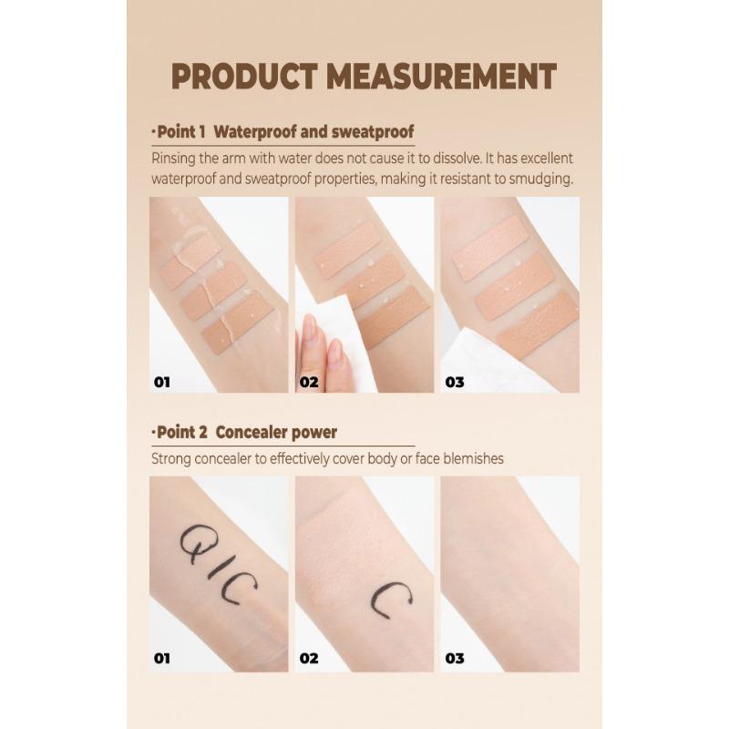 Консилер скрывает пятна от татуировок, следы от прыщей, темные круги, невидимые поры. Трехцветный консилер.