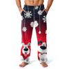 Мужские домашние брюки с принтом по всей поверхности, пижамные брюки для сна, длинные брюки, пижамные брюки