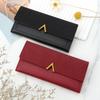 New Fashion Simple Ladies PU Tri-Fold Long Wallet with Multi-Card Slots