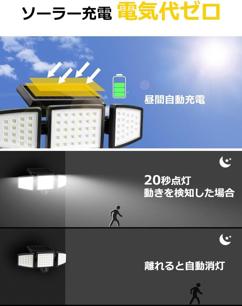 Solar Sensor Motion Sensor Outdoor High Angle Turns Wall Human Security Garden Parking Outdoor Lighting Light, Outdoor, Waterproof, Light, Light,