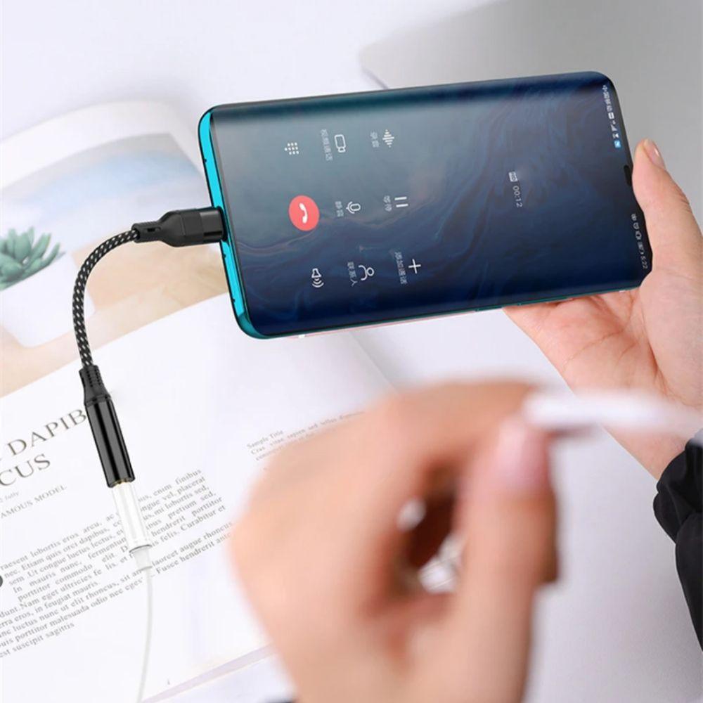 Кабель-адаптер для наушников USB Type C, разъем 3,5 мм, адаптер USB C на разъем 3,5 мм для наушников/телефона