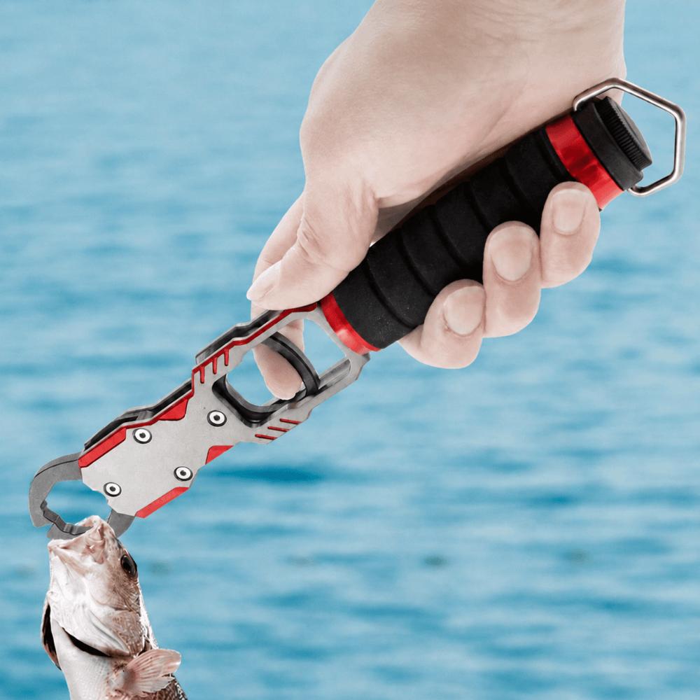 with 40lb Scale Fishing Grabber Aluminum Alloy Fish Holder Fish Lip Gripper Saltwater Fishing