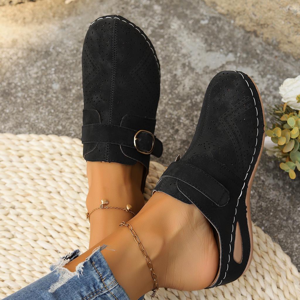 Lightweight Lace-up Fashion Half-support Outdoor Wading Beach Shoes Middle-aged Mother Shoes Summer 2024 New Arrival Size 36-43