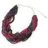 [N8139] - Designer Necklace 'Kilimanjaro' Red Gray
