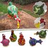 Красочная фигурка курицы из смолы, садовые статуэтки курицы с выражением для сада, двора
