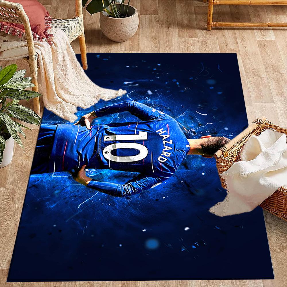 Blue Energy Soccer Player Area Rug Design for Outdoor Bedrooms Decorate room Dining Room Antislip Carpet Anime Office Decor Spiritual Gift