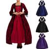 Women' Snecklace Fashion Long Sleeve Hooded Gothic Dress Floor Length Cosplay Dress With Skirt Support