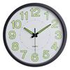 Modern 12inch Glow in The Dark Clock Energy-Saving Non-Ticking Silent Quartz Clock Hanging Plastic Wall Clock Bedroom