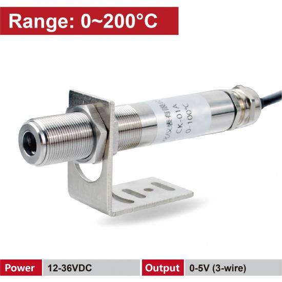 Infrared Temperature Sensor 4-20mA 0-5V 0-10V RS485 Output Industrial Non-Contact High-Precision Online Thermometer