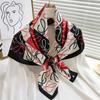 Новый шарф солнцезащитный шаль шелковая камелия женский 91см твил премиум цепь большой квадратный шарф корейская версия платок на голову шелковый шарф