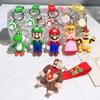Super Mario Keychain Mario Bros Luigi Toad Yoshi Bowser Action Figure Model AccesoriosPVC Cartoon Bag Doll Pendant Toys Gift