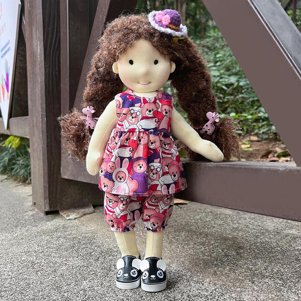 BlissfulPixie Waldorf Doll - Alice, Handmade, 30cm, Soft, Cute Plush Toy for Girls, Perfect for Kids