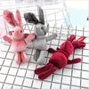 1PCS Velvet Wishing Rabbit Doll Plush Toy Stuffed Soft Bunny Pendant New Year Christmas Gift Accessory Doll 20CM