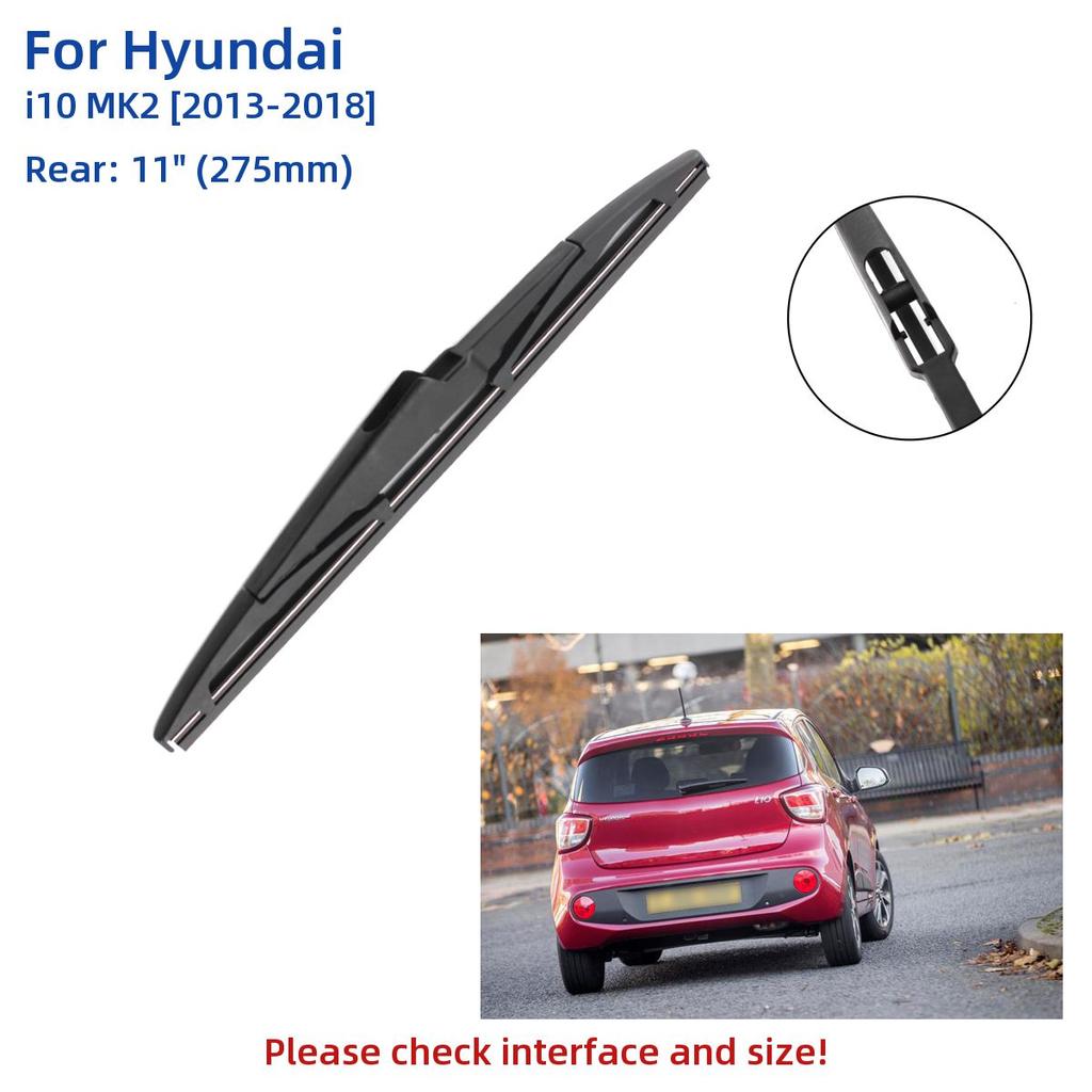 3 шт. для Hyundai i10 MK2 2013-2018 22 "+ 16" + 11" передние и задние щетки стеклоочистителя, лобовое стекло, резак для окон, аксессуары 2013 2014 2015 2016 2017 2018