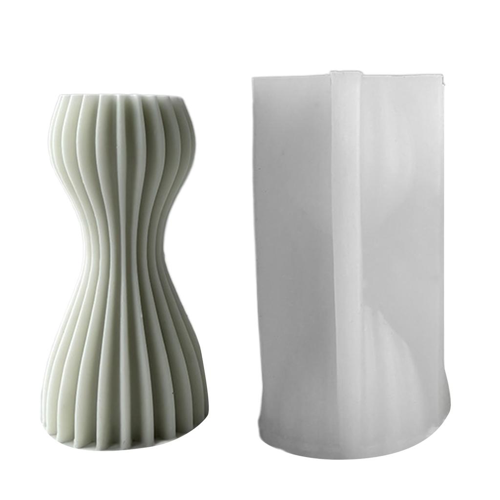 Unique and Elegant DIY Striped Mold Geometric Shape Candle Mold Convenient Silicone Mold for Striped Candle Crafting